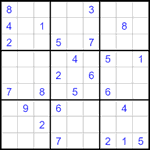Судоку 9х9 #1473 трудный