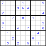 Судоку 9х9 #1475 трудный