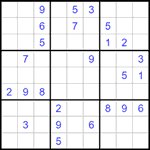 Судоку 9х9 #1476 трудный