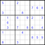 Судоку 9х9 #1481 трудный