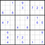 Судоку 9х9 #1482 трудный