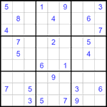 Судоку 9х9 #1484 трудный