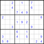 Судоку 9х9 #1485 трудный