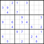 Судоку 9х9 #1487 трудный