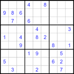Судоку 9х9 #1488 трудный