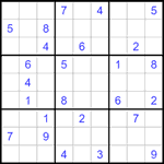 Судоку 9х9 #1489 трудный