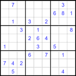 Судоку 9х9 #1490 трудный