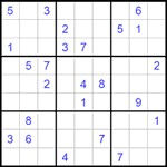 Судоку 9х9 #1492 трудный