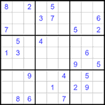 Судоку 9х9 #1495 трудный