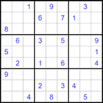 Судоку 9х9 #1496 трудный