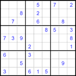 Судоку 9х9 #1497 трудный