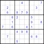 Судоку 9х9 #1498 трудный