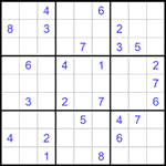 Судоку 9х9 #1499 трудный