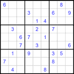 Судоку 9х9 #1500 трудный