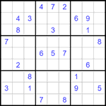 Судоку 9х9 #1501 трудный