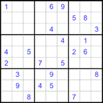 Судоку 9х9 #1502 трудный