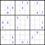 Судоку 9х9 #1503 трудный