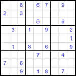 Судоку 9х9 #1504 трудный