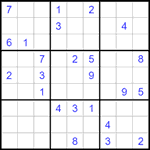 Судоку 9х9 #1506 трудный