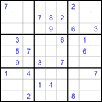 Судоку 9х9 #1507 трудный