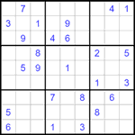 Судоку 9х9 #1508 трудный