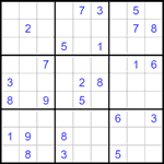 Судоку 9х9 #1509 трудный