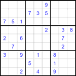 Судоку 9х9 #1510 трудный