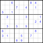 Судоку 9х9 #1511 трудный