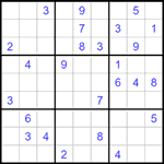 Судоку 9х9 #1513 трудный