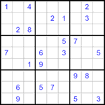 Судоку 9х9 #1514 трудный