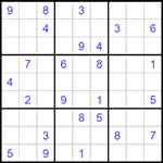 Судоку 9х9 #1515 трудный