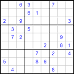 Судоку 9х9 #1516 трудный