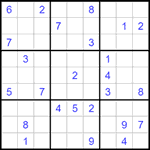 Судоку 9х9 #1517 трудный