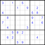 Судоку 9х9 #1518 трудный