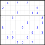 Судоку 9х9 #1520 трудный