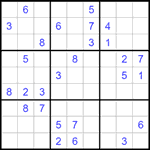 Судоку 9х9 #1467 очень трудный