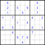 Судоку 9х9 #1468 очень трудный