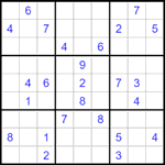 Судоку 9х9 #1469 очень трудный