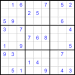 Судоку 9х9 #1470 очень трудный