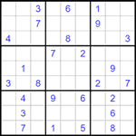 Судоку 9х9 #1471 очень трудный