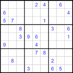 Судоку 9х9 #1472 очень трудный