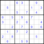 Судоку 9х9 #1473 очень трудный