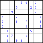 Судоку 9х9 #1474 очень трудный