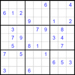Судоку 9х9 #1476 очень трудный