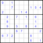 Судоку 9х9 #1477 очень трудный