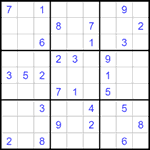 Судоку 9х9 #1479 очень трудный