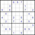 Судоку 9х9 #1480 очень трудный