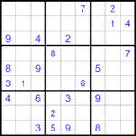 Судоку 9х9 #1481 очень трудный