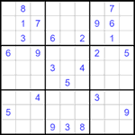 Судоку 9х9 #1483 очень трудный