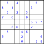 Судоку 9х9 #1484 очень трудный